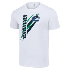 Vancouver Canucks Starter Color Scratch T-Shirt - White | NHL Clearance