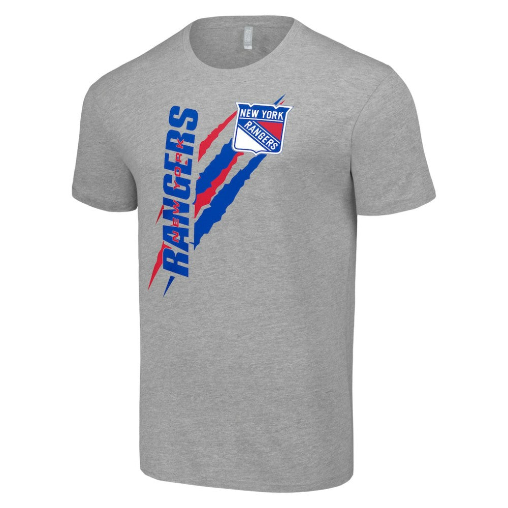 New York Rangers Starter Color Scratch T-Shirt - Heather Gray | NHL discount