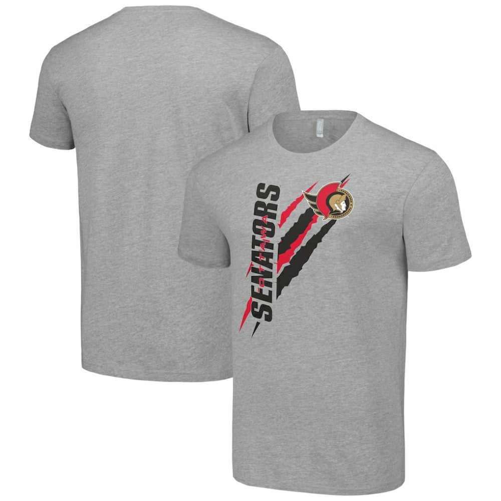 Ottawa Senators Starter Color Scratch T-Shirt - Heather Gray | NHL near me