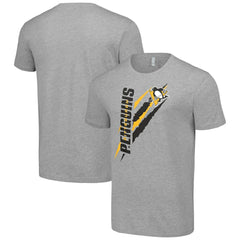 Pittsburgh Penguins Starter Color Scratch T-Shirt - Heather Gray | NHL Lifestyle