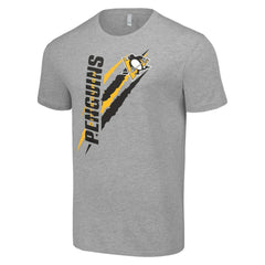 Pittsburgh Penguins Starter Color Scratch T-Shirt - Heather Gray | NHL Lifestyle