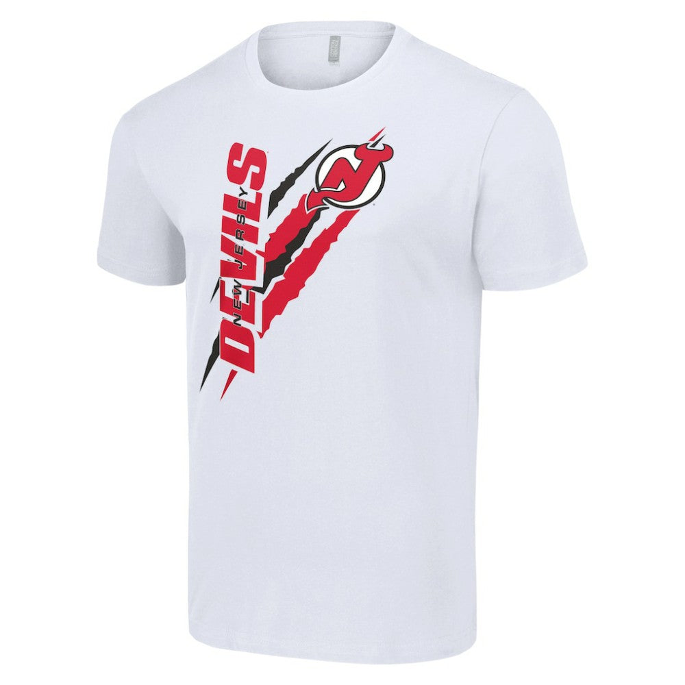New Jersey Devils Starter Color Scratch T-Shirt - White | NHL Clearance