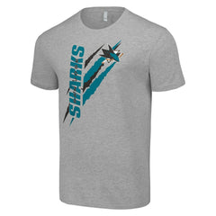 San Jose Sharks Starter Color Scratch T-Shirt - Heather Gray | NHL on sale
