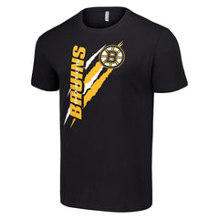 Boston Bruins Starter Color Scratch T-Shirt - Black | NHL online