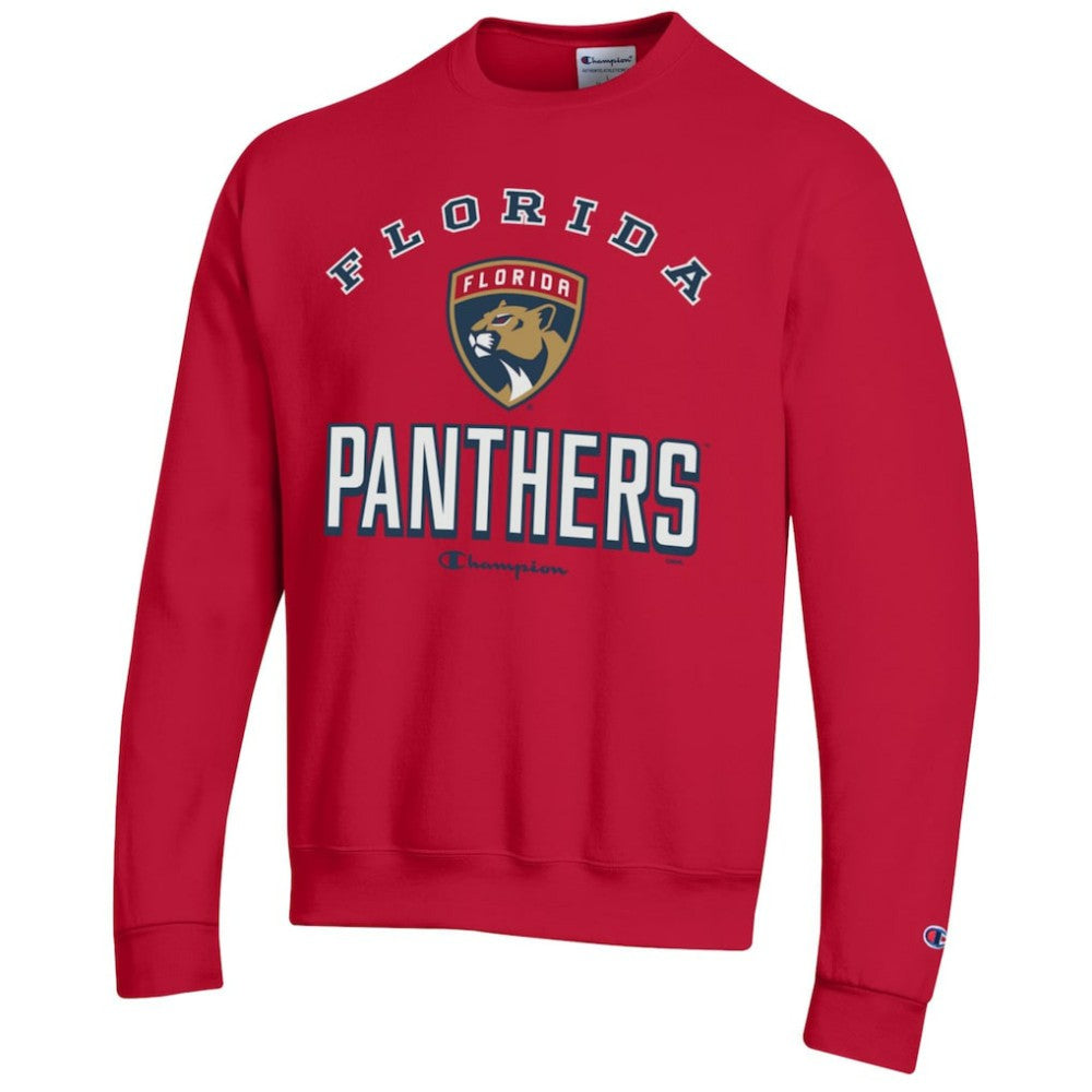 Florida Panthers Champion Eco Powerblend Crewneck Sweatshirt - Red | NHL Clearance