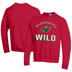 Minnesota Wild Champion Eco Powerblend Crewneck Sweatshirt - Red | NHL discount