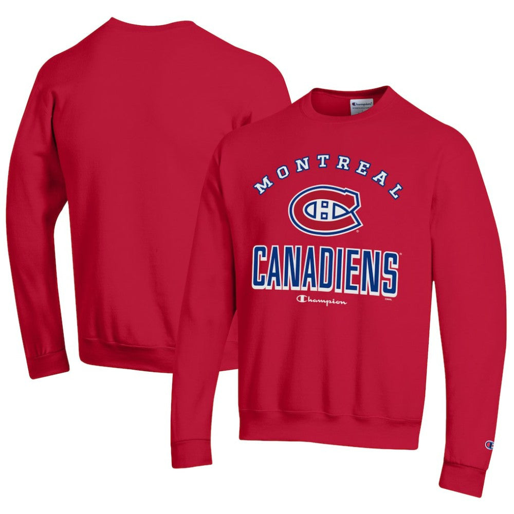 Montreal Canadiens Champion Eco Powerblend Crewneck Sweatshirt - Red | NHL on sale