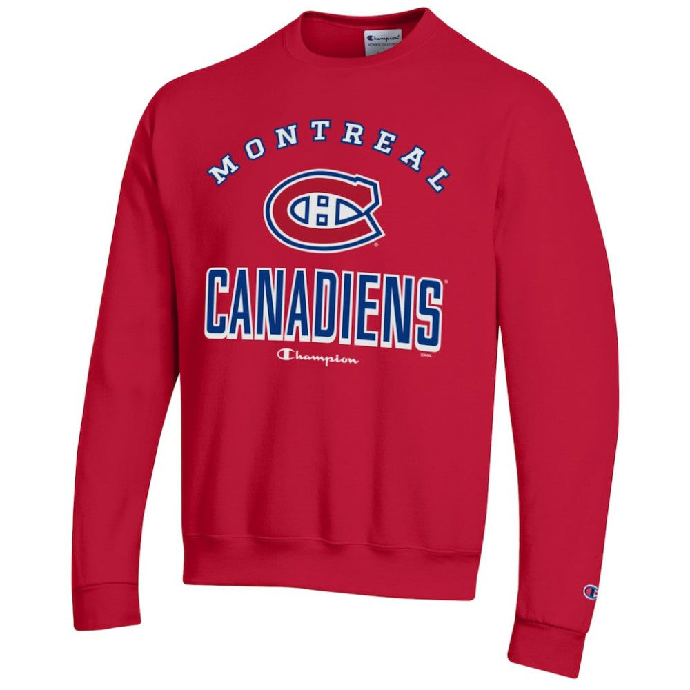 Montreal Canadiens Champion Eco Powerblend Crewneck Sweatshirt - Red | NHL on sale