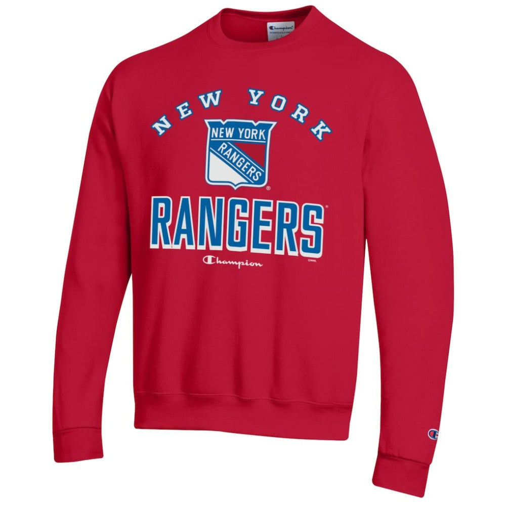 New York Rangers Champion Eco Powerblend Crewneck Sweatshirt - Red | NHL discount