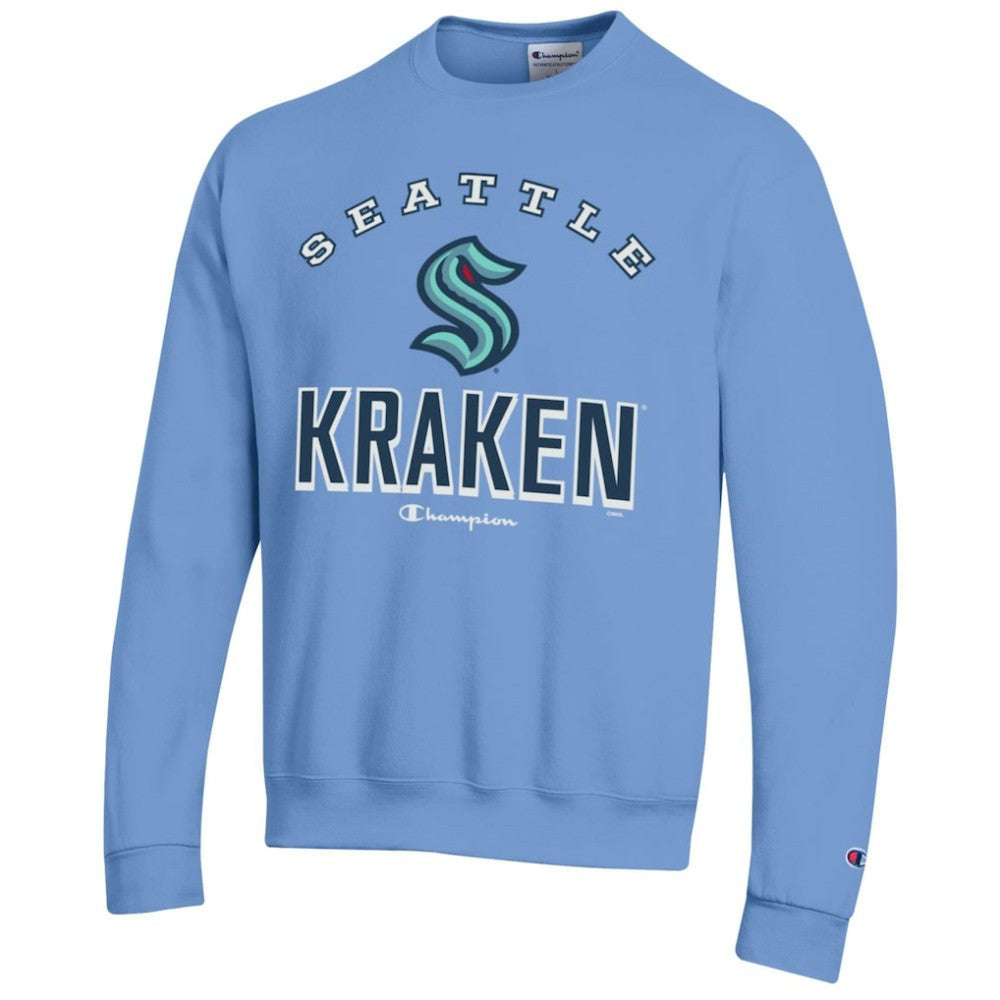 Seattle Kraken Champion Eco Powerblend Crewneck Sweatshirt - Light Blue | NHL near me