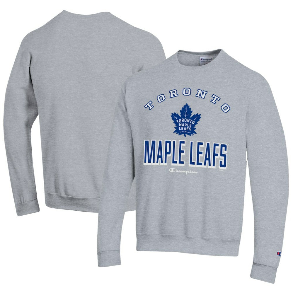 Toronto Maple Leafs Champion Eco Powerblend Crewneck Sweatshirt - Gray | NHL Clearance