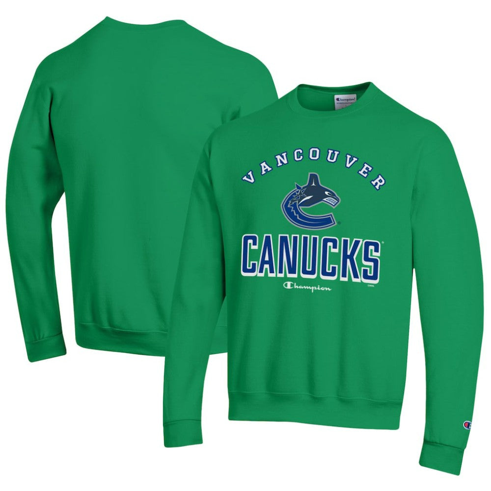 Vancouver Canucks Champion Eco Powerblend Crewneck Sweatshirt - Green | NHL sale