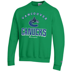 Vancouver Canucks Champion Eco Powerblend Crewneck Sweatshirt - Green | NHL sale