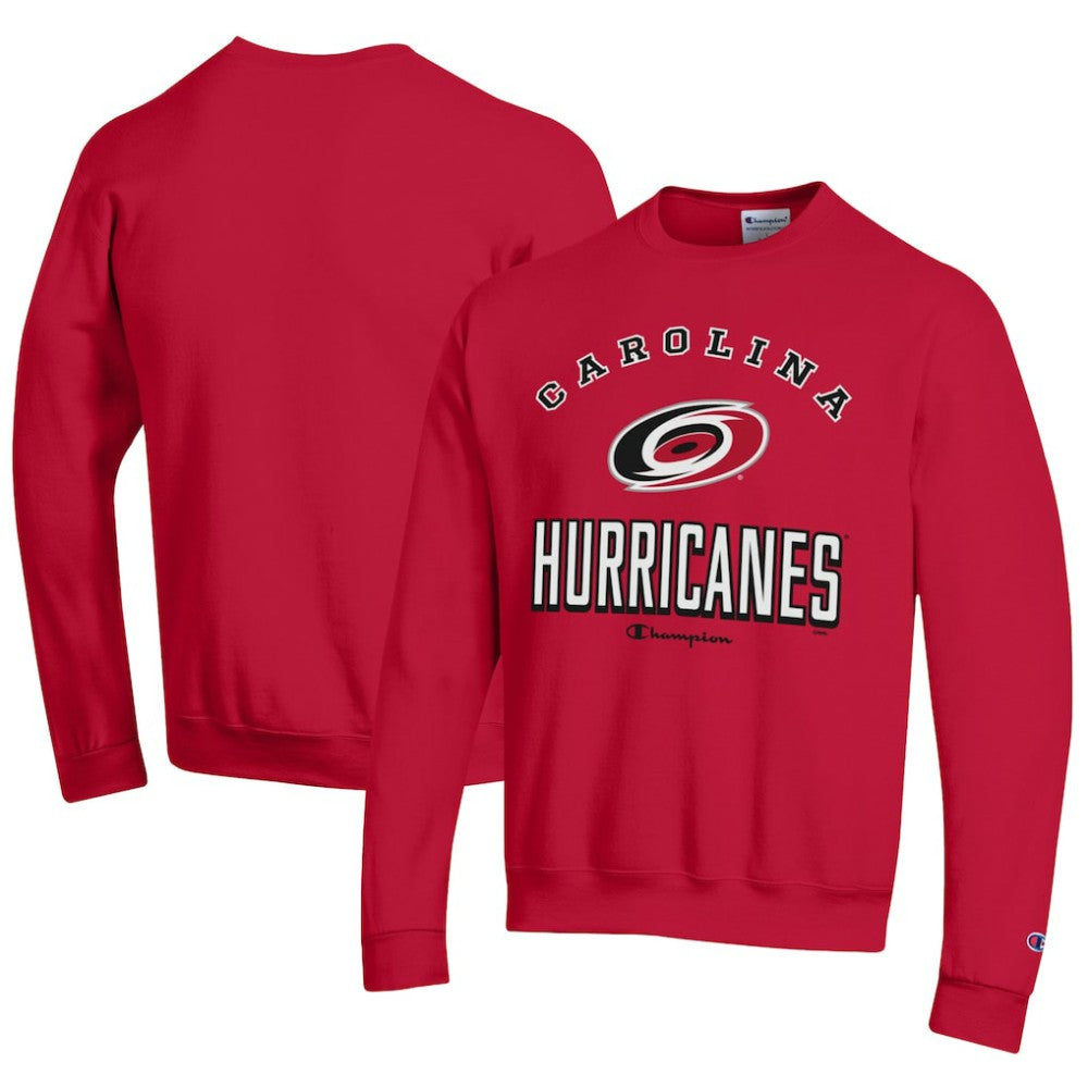 Carolina Hurricanes Champion Eco Powerblend Crewneck Sweatshirt - Red | NHL sale