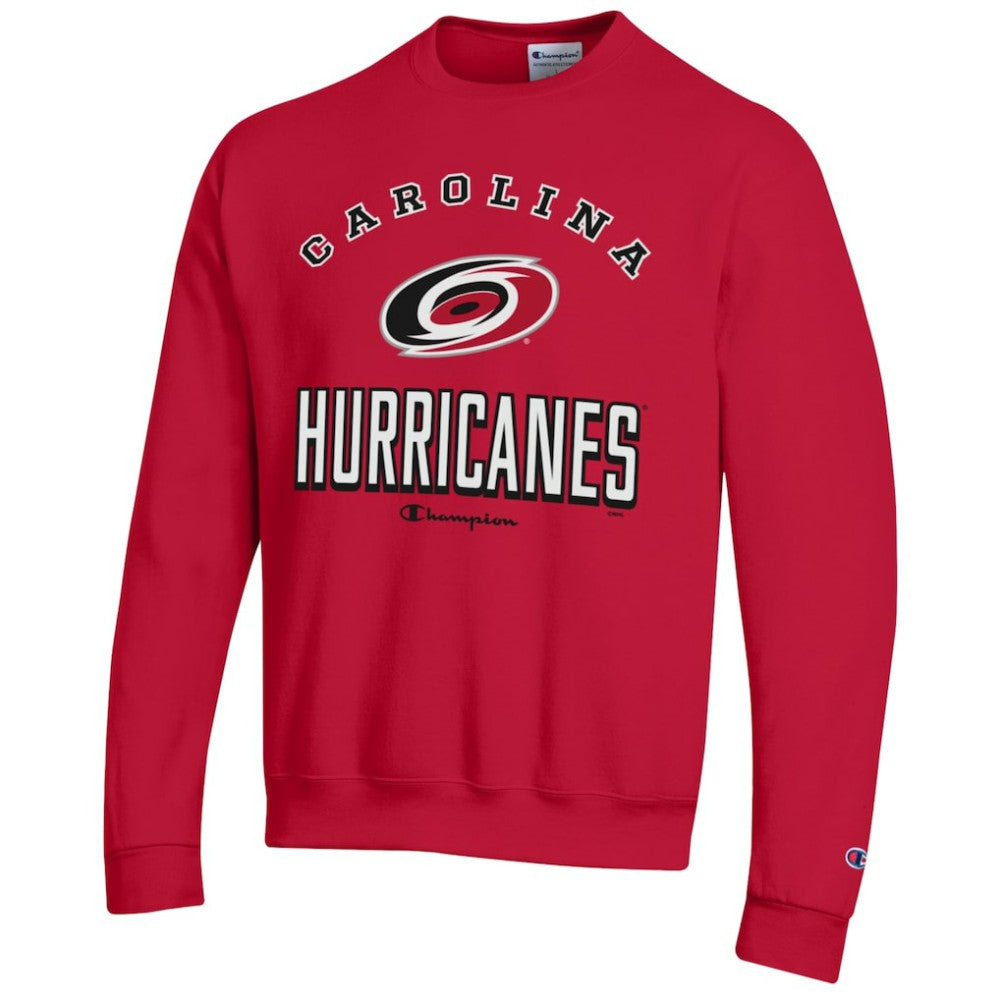 Carolina Hurricanes Champion Eco Powerblend Crewneck Sweatshirt - Red | NHL sale