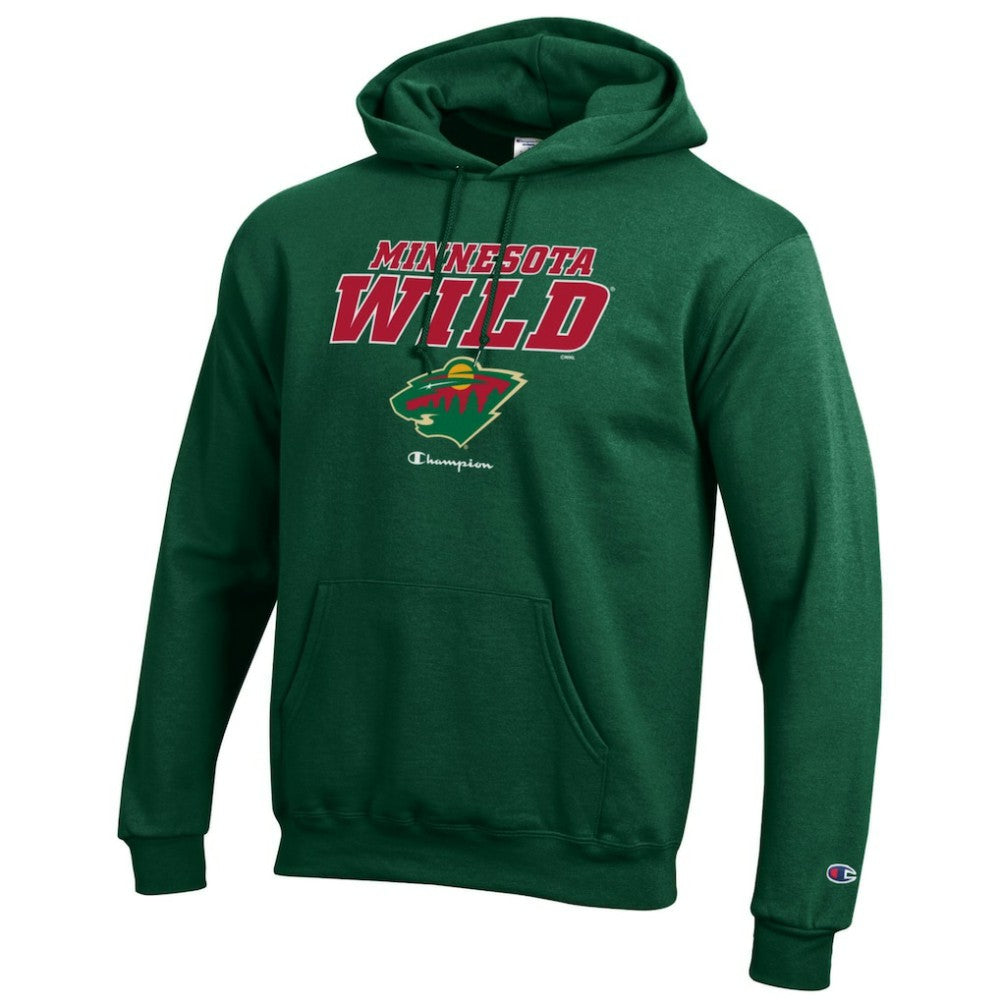 Minnesota Wild Champion Eco Powerblend Pullover Hoodie - Hunter Green | NHL on sale