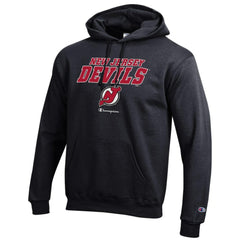 New Jersey Devils Champion Eco Powerblend Pullover Hoodie - Black | NHL Clearance