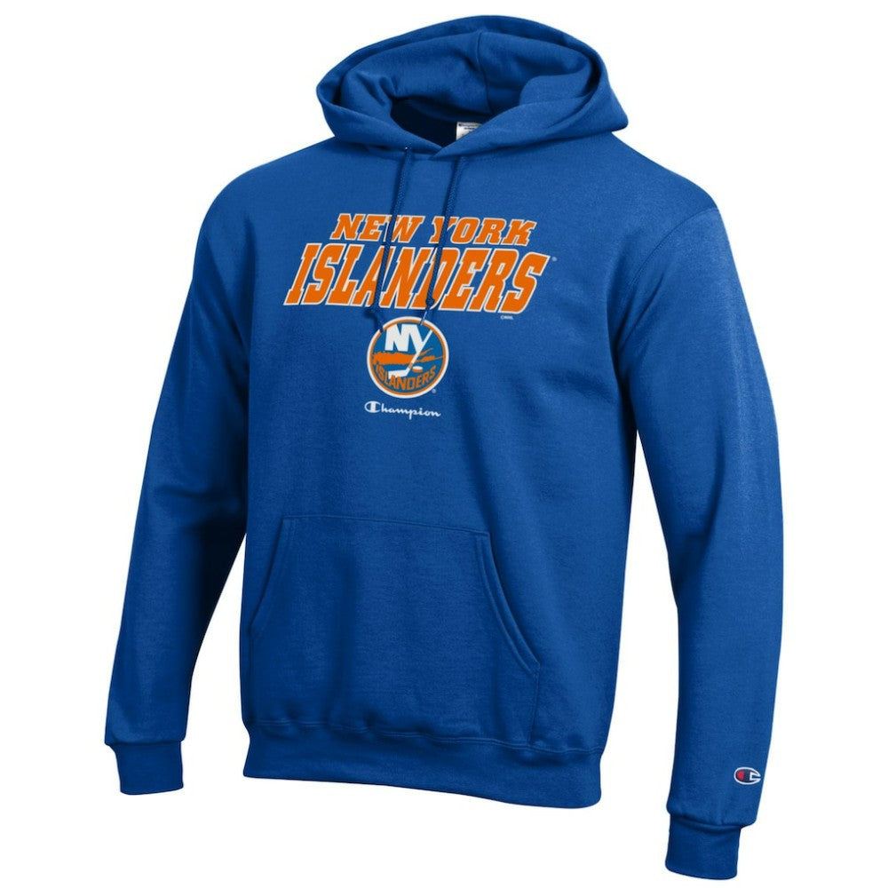 New York Islanders Champion Eco Powerblend Pullover Hoodie - Royal | NHL Clearance