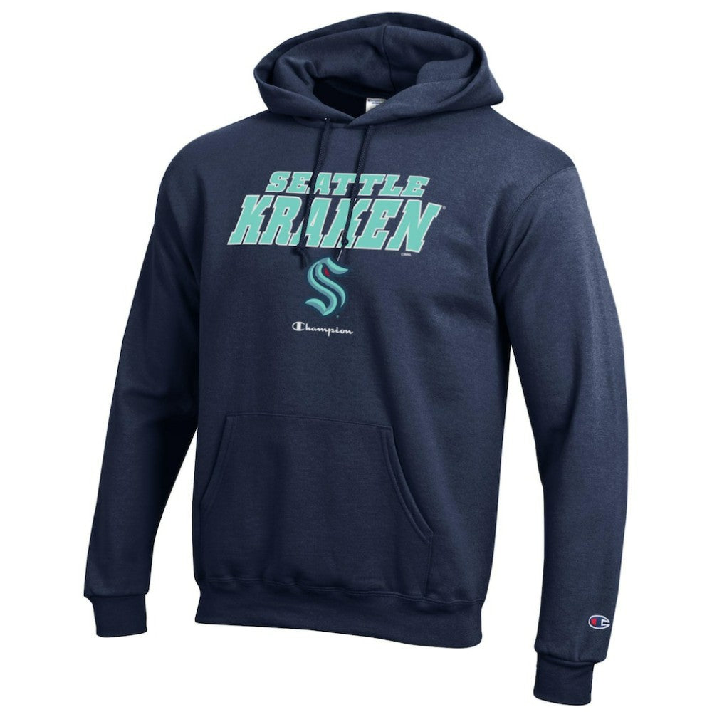 Seattle Kraken Champion Eco Powerblend Pullover Hoodie - Deep Sea Blue | NHL online