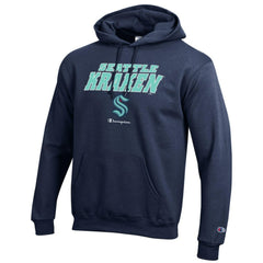 Seattle Kraken Champion Eco Powerblend Pullover Hoodie - Deep Sea Blue | NHL online