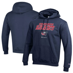 Columbus Blue Jackets Champion Eco Powerblend Pullover Hoodie - Navy | NHL near me