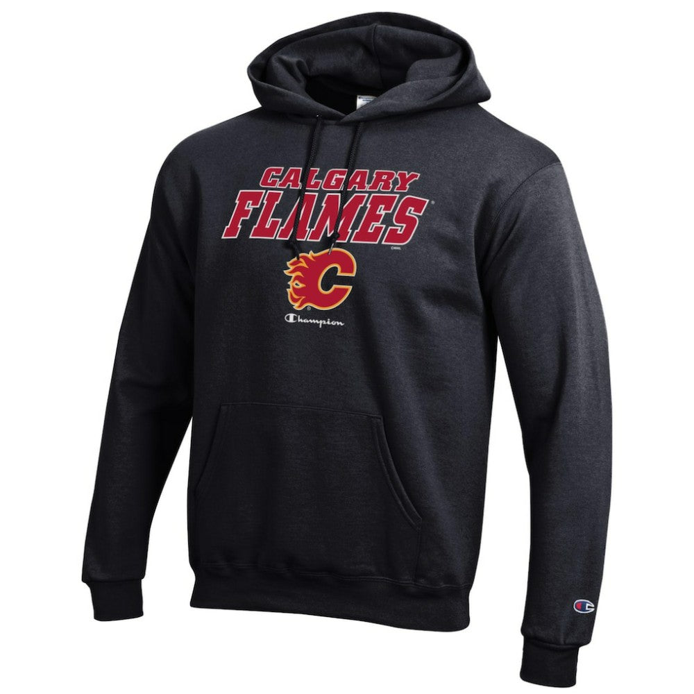 Calgary Flames Champion Eco Powerblend Pullover Hoodie - Black | NHL sale