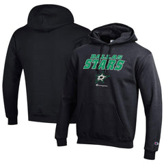 Dallas Stars Champion Eco Powerblend Pullover Hoodie - Black | NHL Clearance