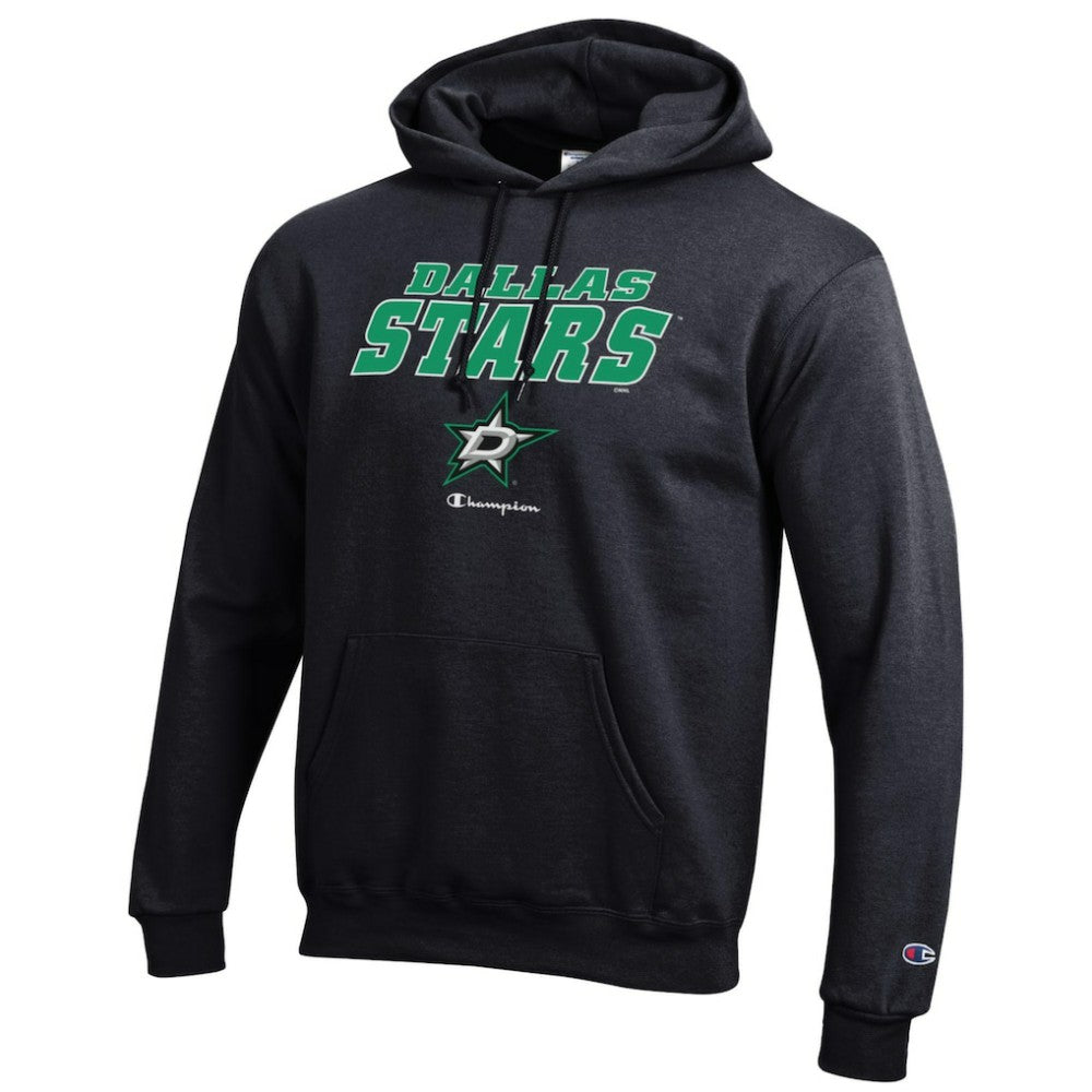 Dallas Stars Champion Eco Powerblend Pullover Hoodie - Black | NHL Clearance