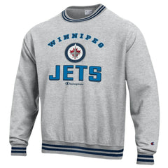 Winnipeg Jets Champion Reverse Weave Yarn Dye Pullover Sweatshirt - Heather Gray | NHL near me