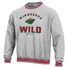 Minnesota Wild Champion Reverse Weave Yarn Dye Pullover Sweatshirt - Heather Gray | NHL near me