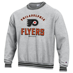 Philadelphia Flyers Champion Reverse Weave Yarn Dye Pullover Sweatshirt - Heather Gray | NHL sale