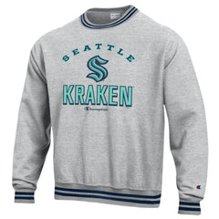 Seattle Kraken Champion Reverse Weave Yarn Dye Pullover Sweatshirt - Heather Gray | NHL online