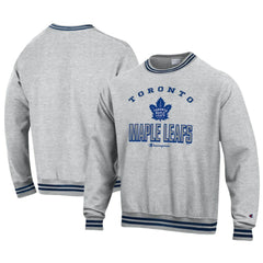Toronto Maple Leafs Champion Reverse Weave Yarn Dye Pullover Sweatshirt - Heather Gray | NHL discount