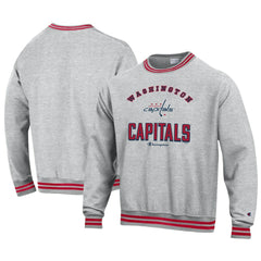 Washington Capitals Champion Reverse Weave Yarn Dye Pullover Sweatshirt - Heather Gray | NHL discount