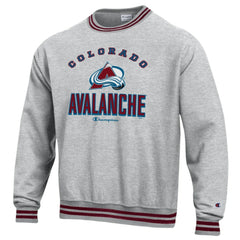 Colorado Avalanche Champion Reverse Weave Yarn Dye Pullover Sweatshirt - Heather Gray | NHL Clearance