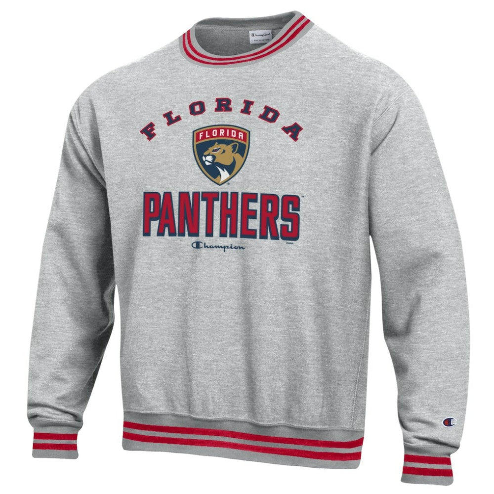 Florida Panthers Champion Reverse Weave Yarn Dye Pullover Sweatshirt - Heather Gray | NHL near me