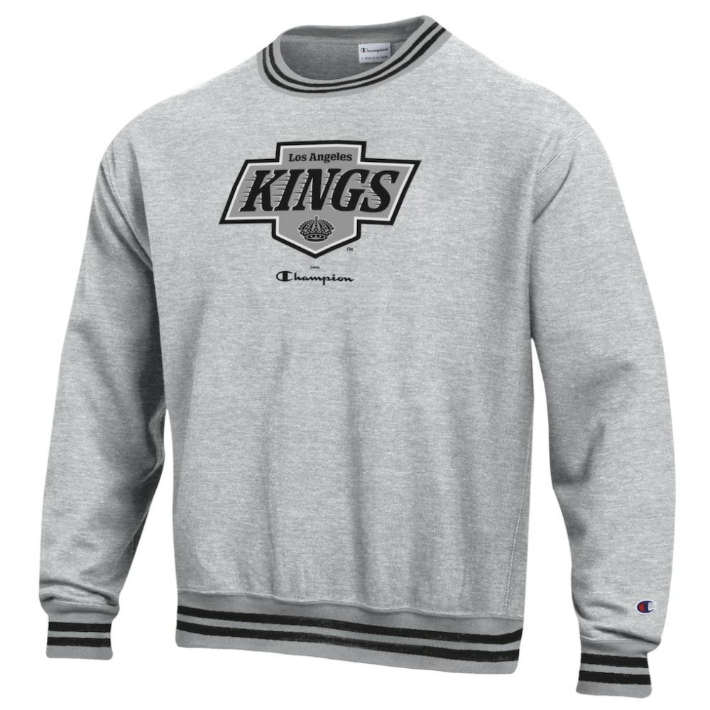Los Angeles Kings Champion Reverse Weave Yarn Dye Pullover Sweatshirt - Heather Gray | NHL near me