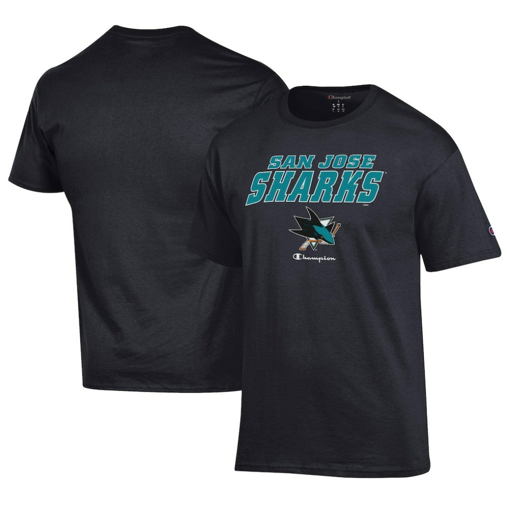 San Jose Sharks Champion Jersey T-Shirt - Black | NHL discount