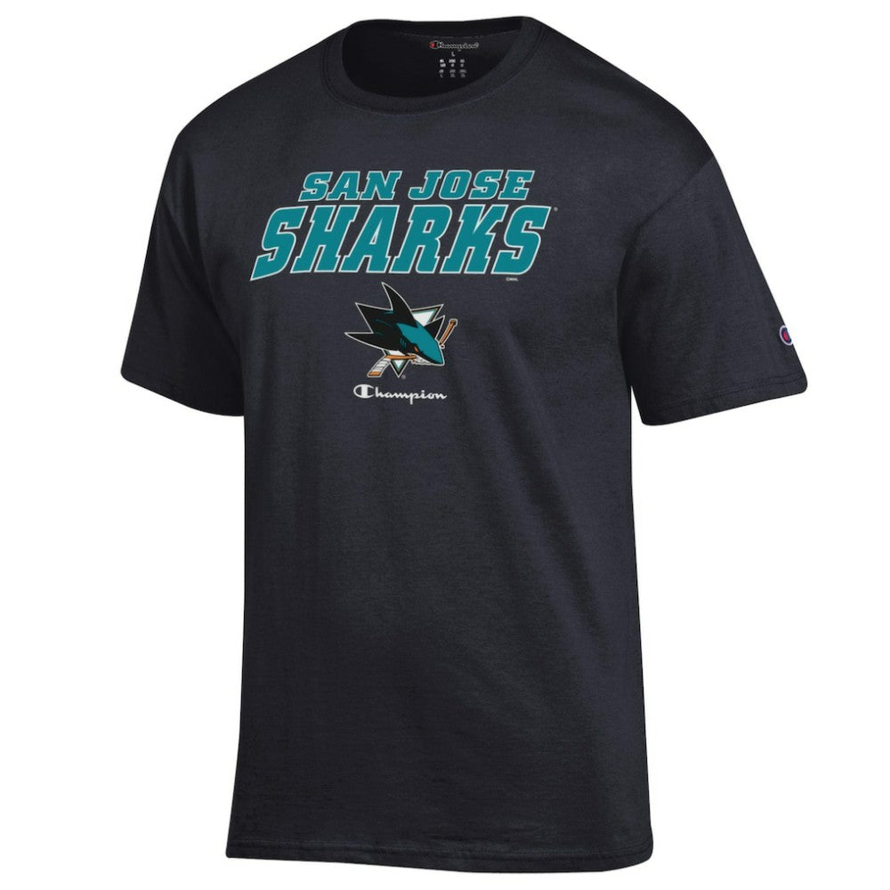 San Jose Sharks Champion Jersey T-Shirt - Black | NHL discount