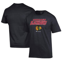 Chicago Blackhawks Champion Jersey T-Shirt - Black | NHL on sale