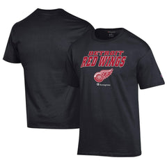 Detroit Red Wings Champion Jersey T-Shirt - Black | NHL on sale