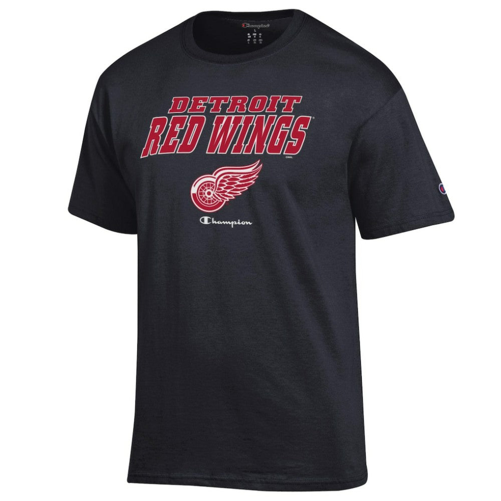 Detroit Red Wings Champion Jersey T-Shirt - Black | NHL on sale