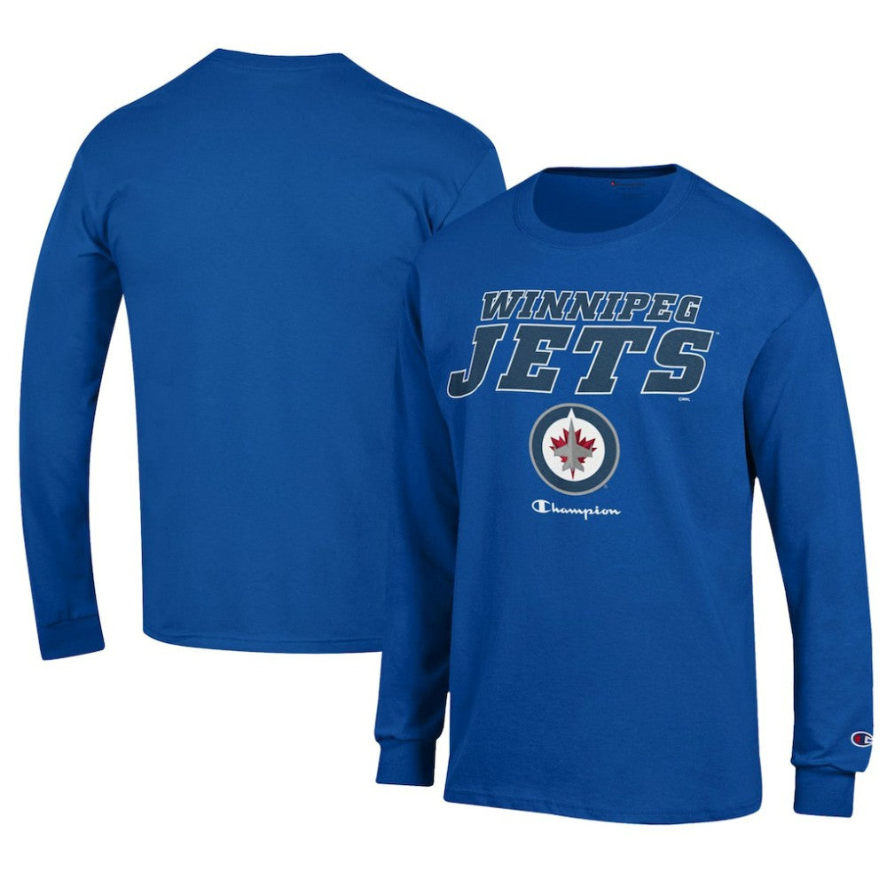 Winnipeg Jets Champion Long-Sleeve Jersey T-Shirt - Royal | NHL near me