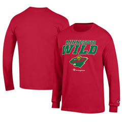 Minnesota Wild Champion Long-Sleeve Jersey T-Shirt - Red | NHL near me