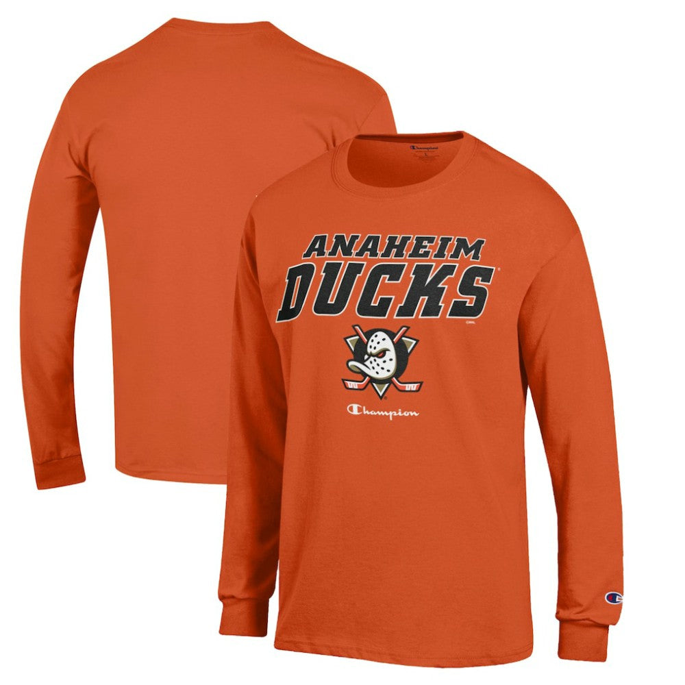 Anaheim Ducks Champion Long-Sleeve Jersey T-Shirt - Orange | NHL discount