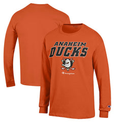 Anaheim Ducks Champion Long-Sleeve Jersey T-Shirt - Orange | NHL discount