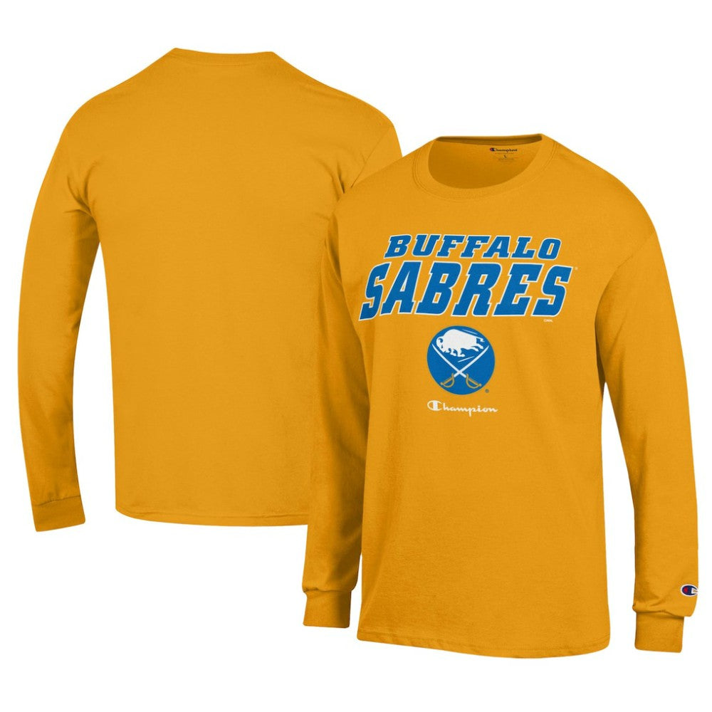 Buffalo Sabres Champion Long-Sleeve Jersey T-Shirt - Gold | NHL near me
