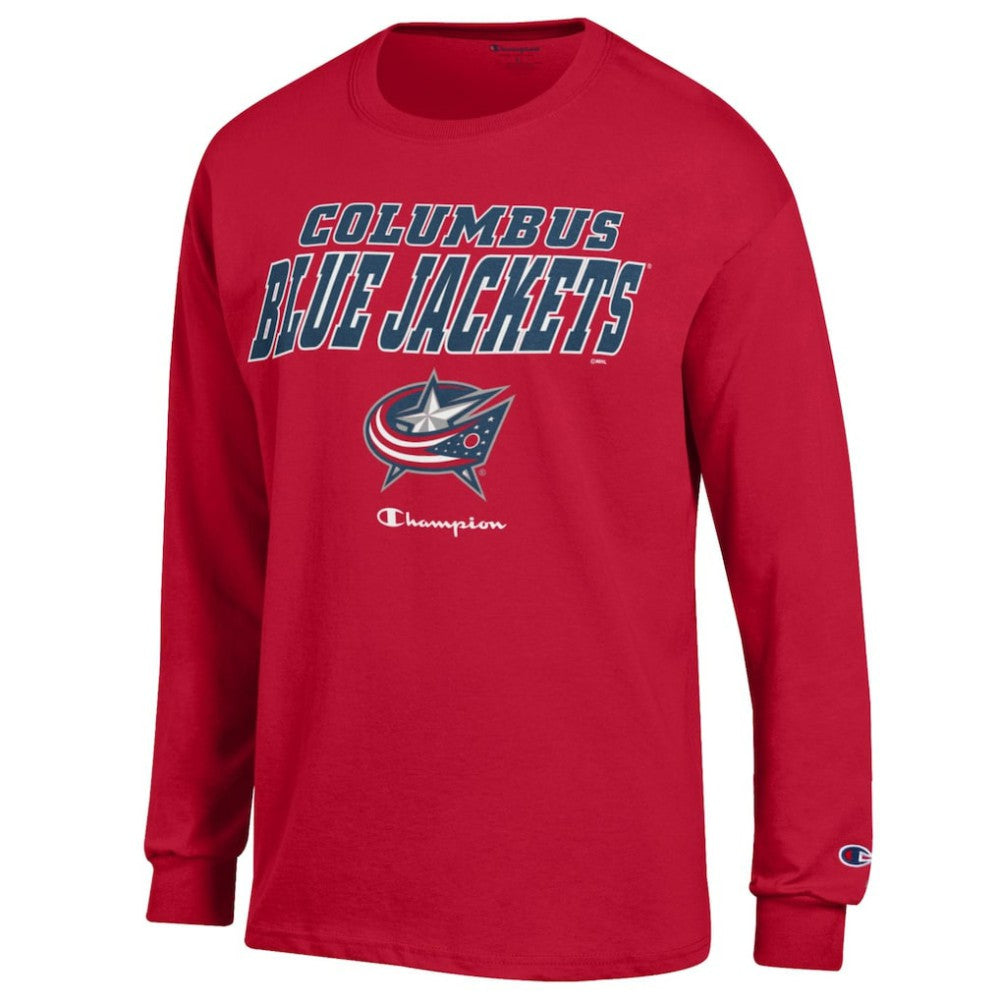 Columbus Blue Jackets Champion Long-Sleeve Jersey T-Shirt - Red | NHL sale