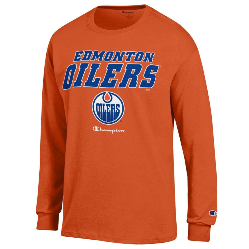 Edmonton Oilers Champion Long-Sleeve Jersey T-Shirt - Orange | NHL online