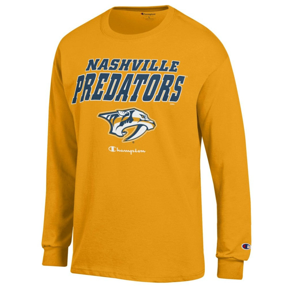 Nashville Predators Champion Long-Sleeve Jersey T-Shirt - Gold | NHL Clearance